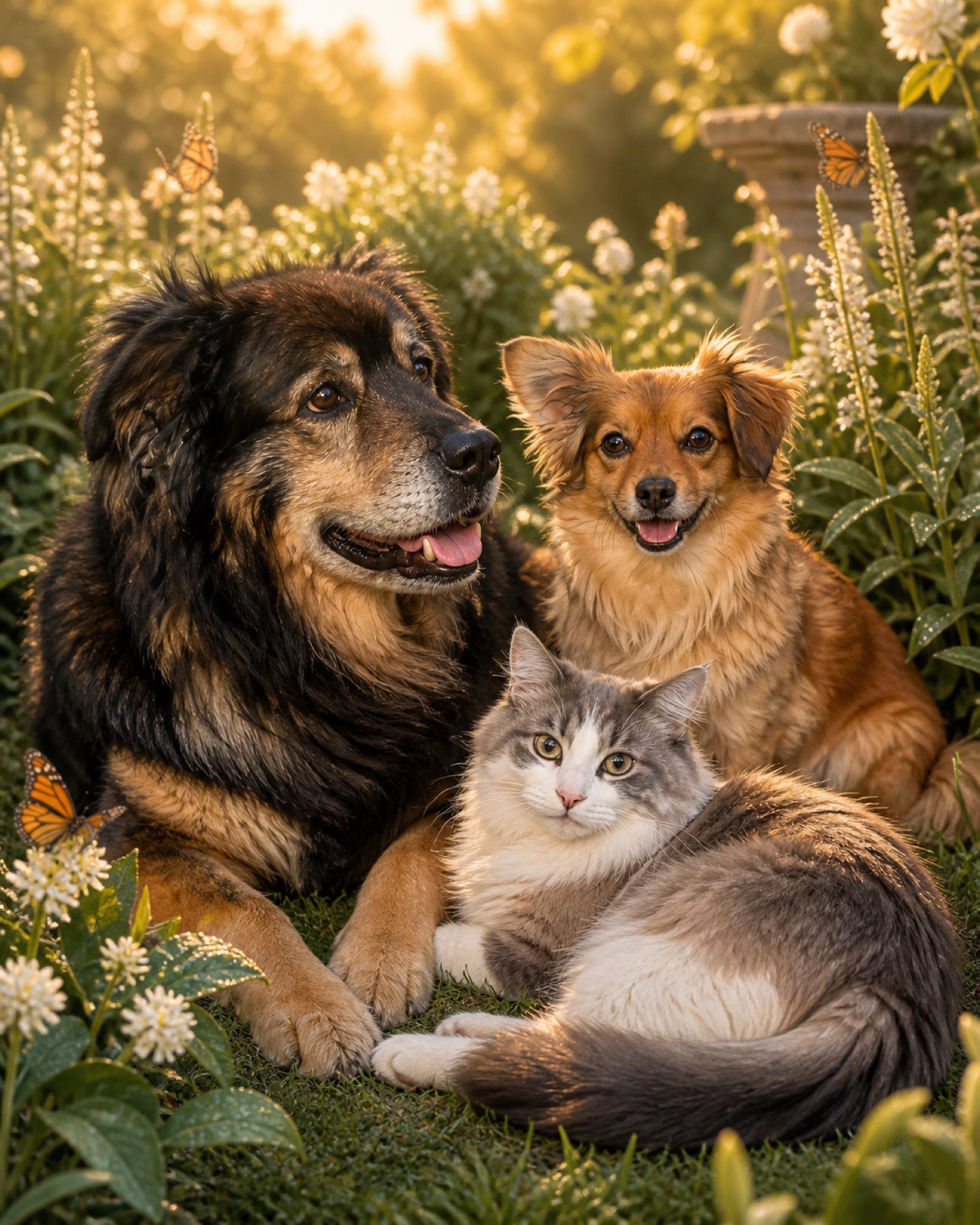 Monarch Morning personalized pet portrait example